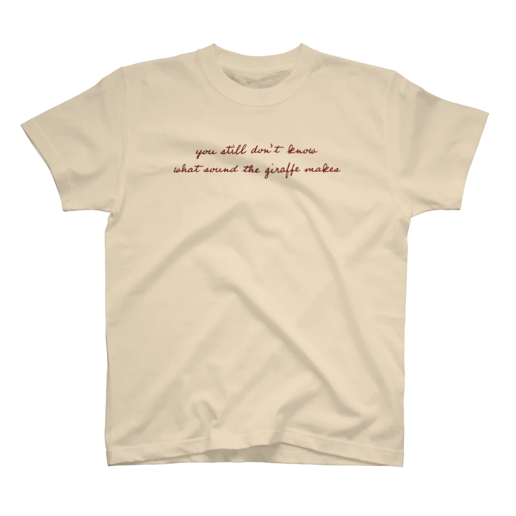 Camel Designのキリンの鳴き声_01_Red Regular Fit T-Shirt