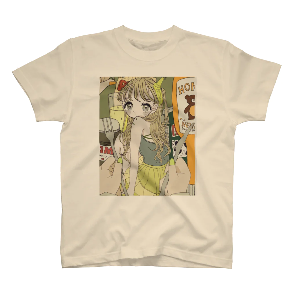 ENERGIE Girlz(Suzuri)のオリーブ  Regular Fit T-Shirt