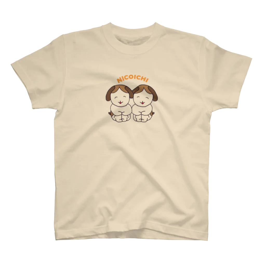 ぎょんすの寺子屋のニコイチわんこ スタンダードTシャツ