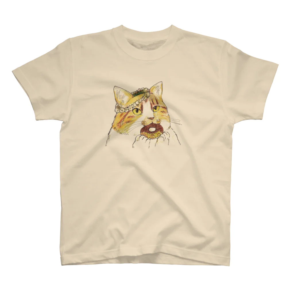 ねこめろんぱんのどーなっつねこ スタンダードTシャツ