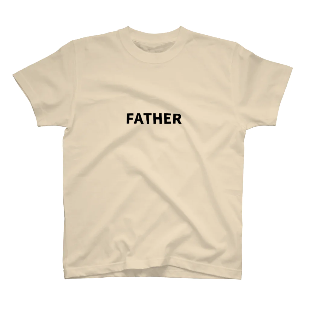 にじマンのFATHER(黒文字) Regular Fit T-Shirt