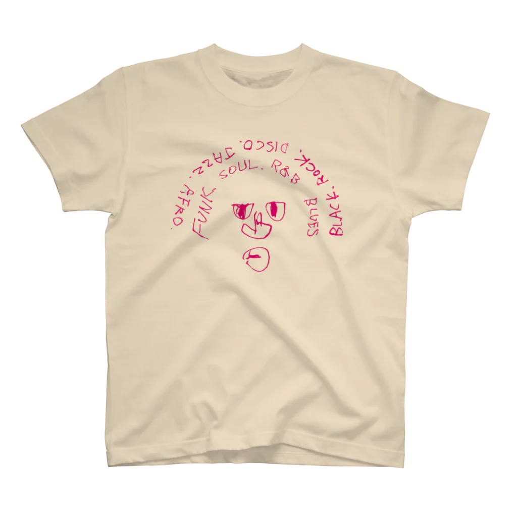 ふじみ屋 fujimi-ya の具だくさんなアフロ・ヘアー スタンダードTシャツ