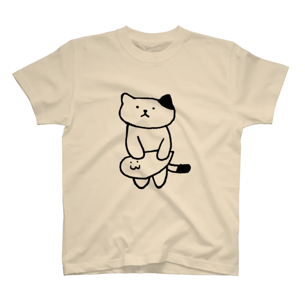 asujamのたましいくんtoねこ スタンダードTシャツ