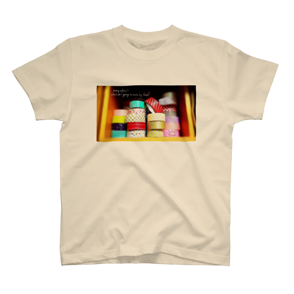 Estoy Feliz 　～ハッピーを毎日に～のphoto of daily : colorful tapes Regular Fit T-Shirt