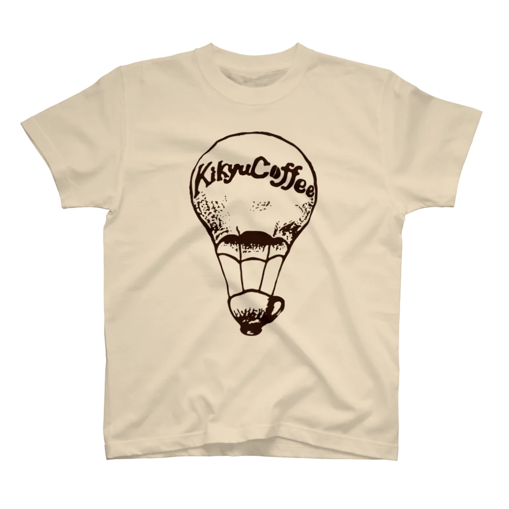 気球コーヒーの気球コーヒーロゴ　クラシック　ブラウン スタンダードTシャツ