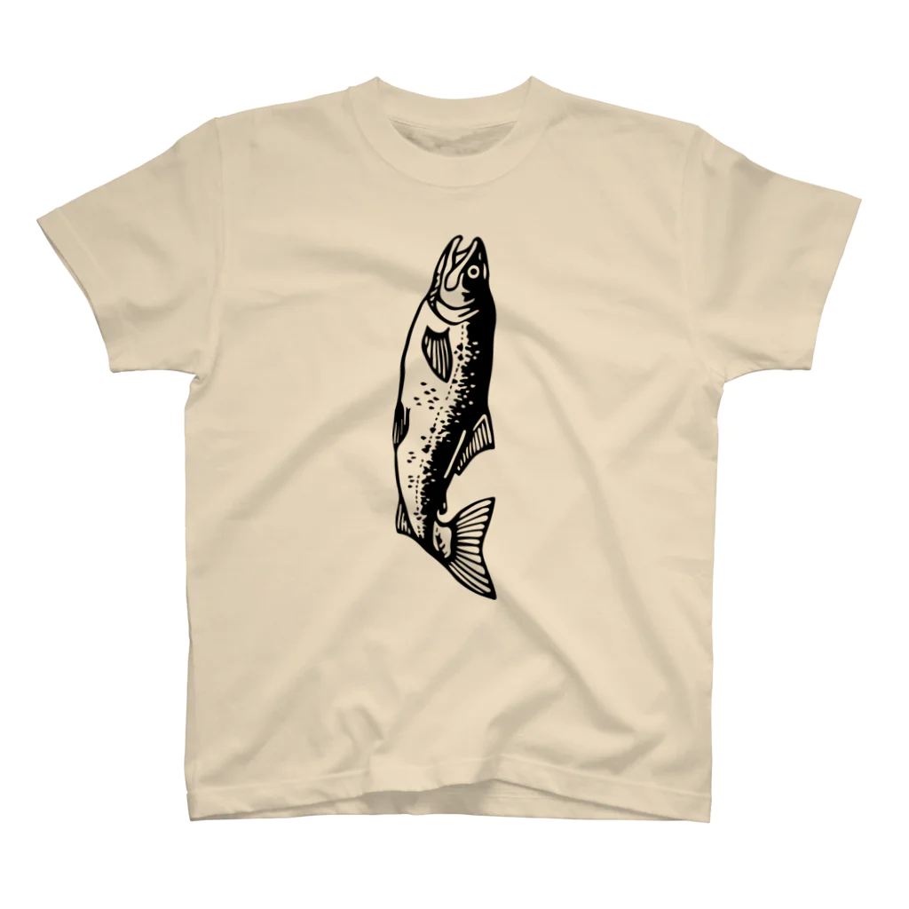 山口木材店のSAKE/鮭 no.1 Regular Fit T-Shirt