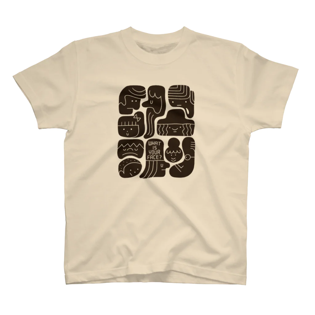 boo-banaのWHAT IS YOUR FACE? Regular Fit T-Shirt