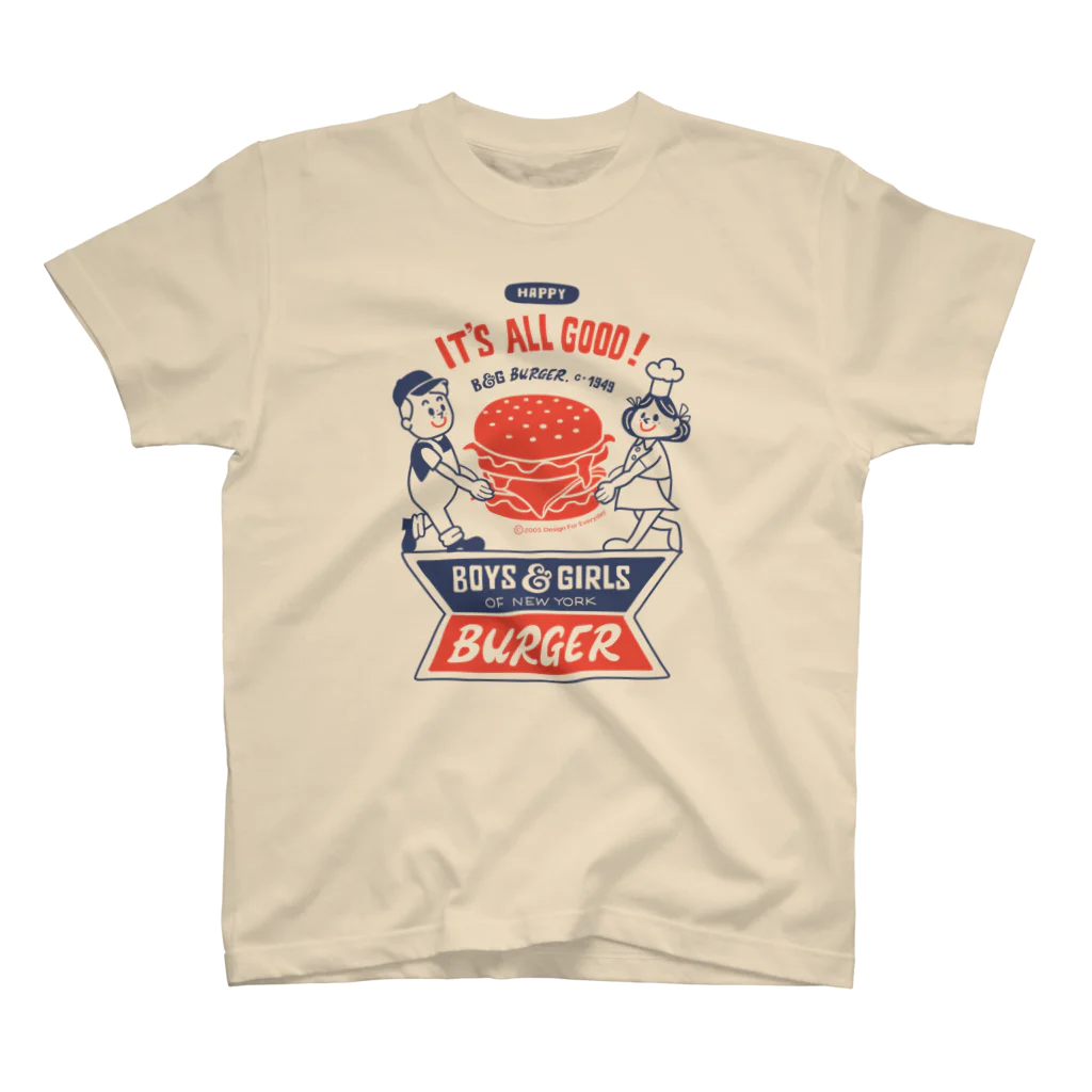 Design For Everydayのハンバーガー＆BOY＆GIRL スタンダードTシャツ