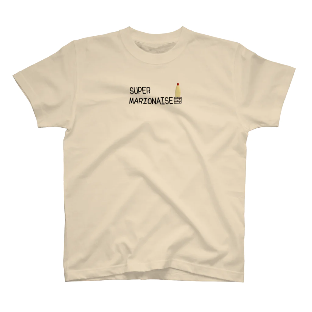 TAKUYA DESIGN WORKSのSUPER MARIONAISE font Black スタンダードTシャツ