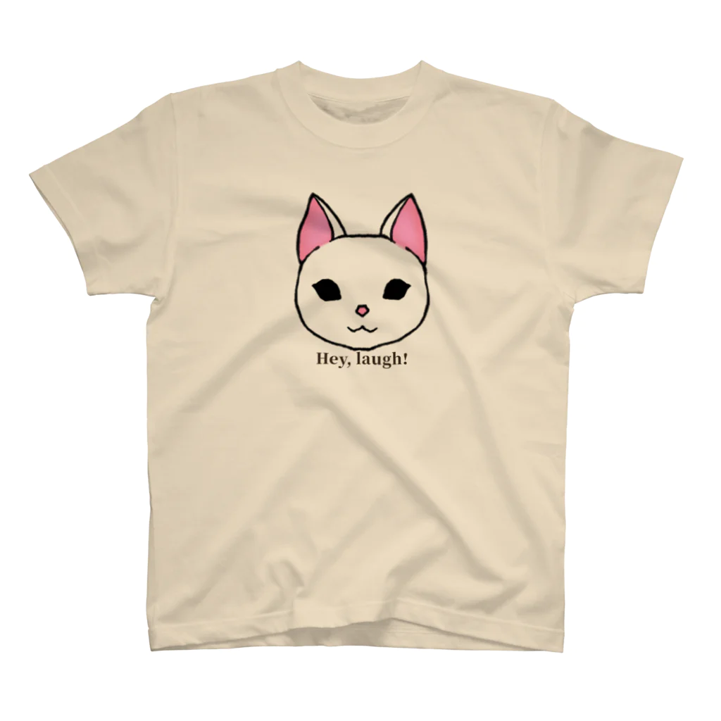 enu. のHey, laugh!(白猫) Regular Fit T-Shirt