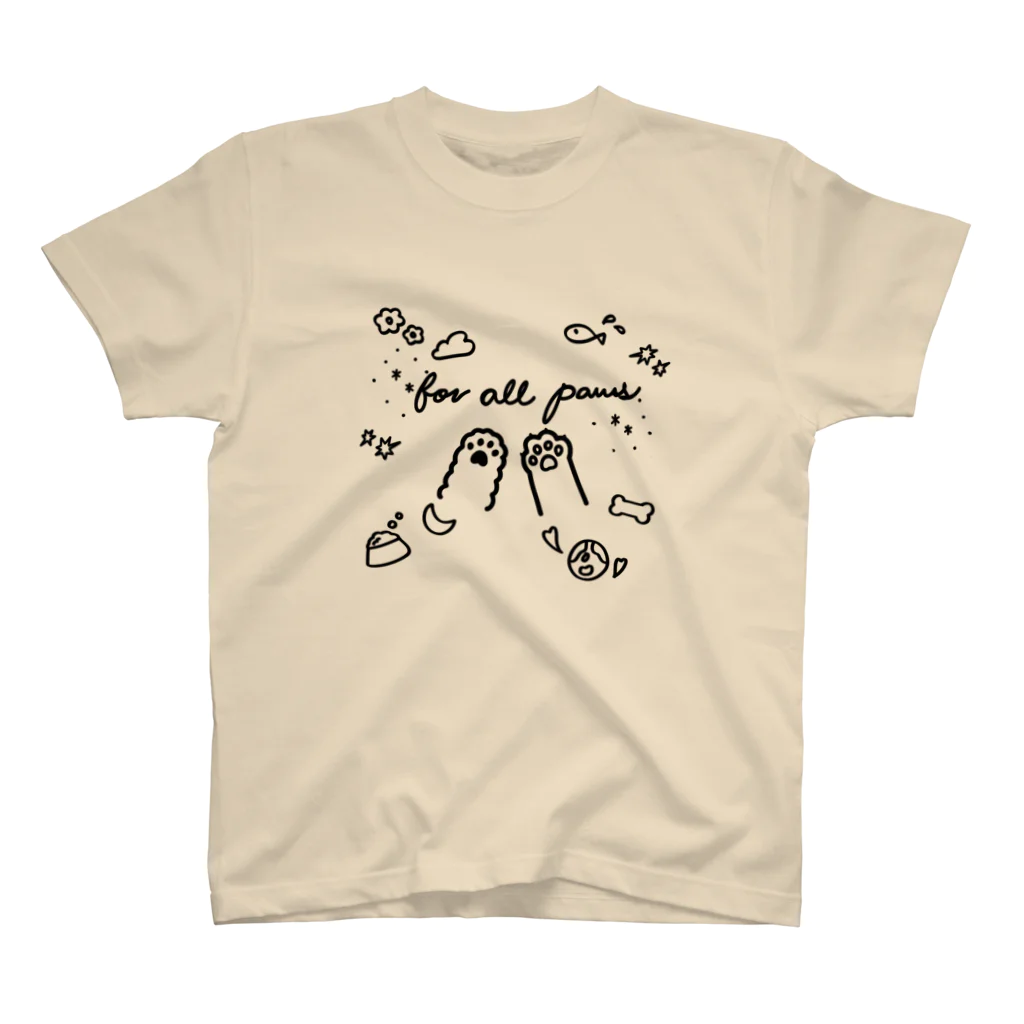 mofu_mofulffyのfor all paws Regular Fit T-Shirt