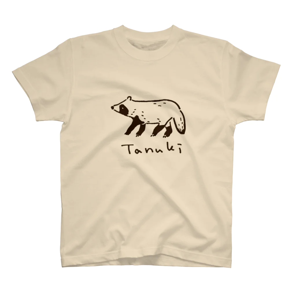 いきものタウンのゆるゆるタヌキ スタンダードTシャツ