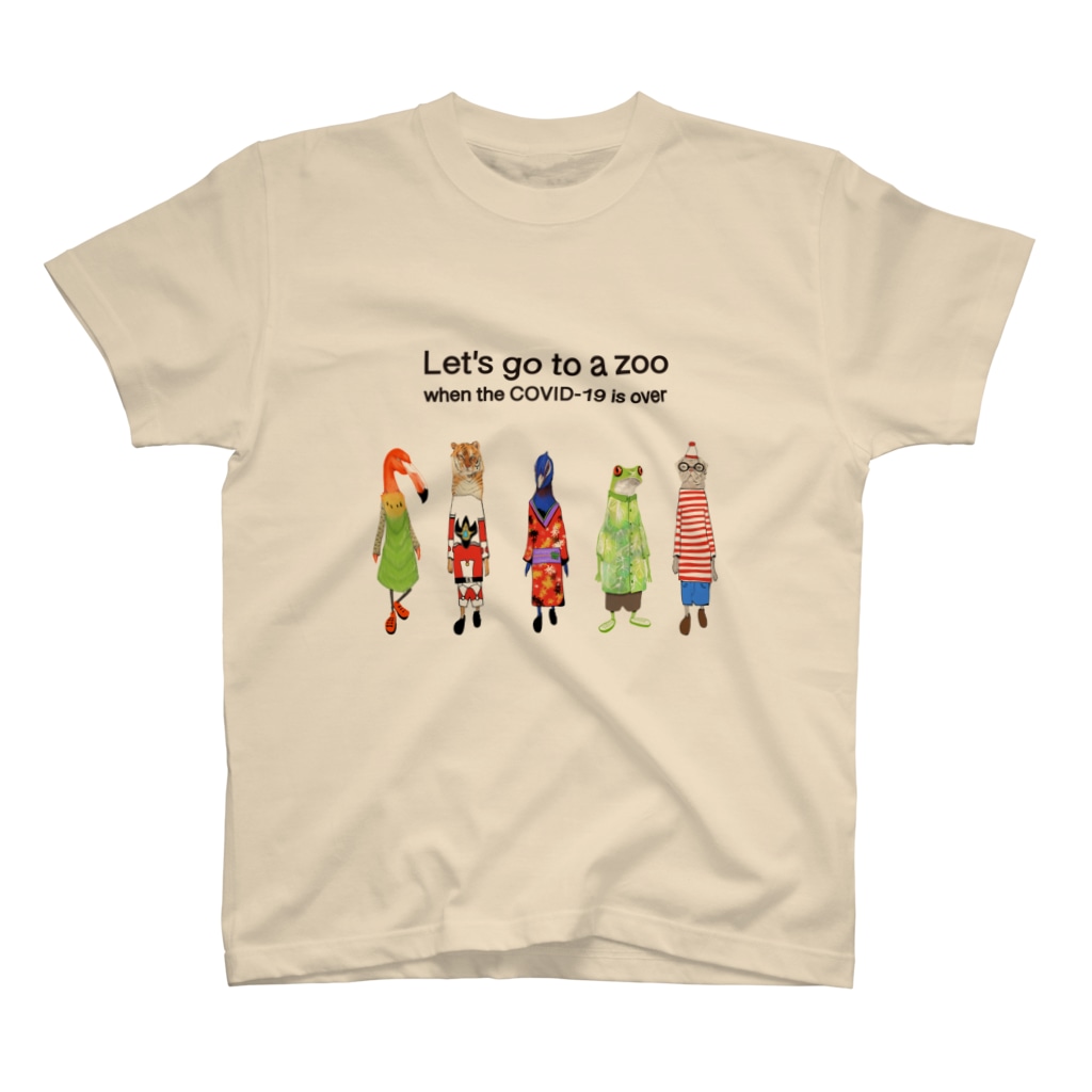 koujirou@mixedmediaのLet's go to a zoo when the COVID-19 is over Regular Fit T-Shirt