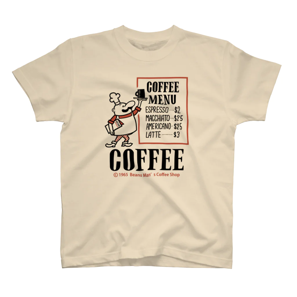 Design For EverydayのビーンズマンのCOFFEE SHOP スタンダードTシャツ