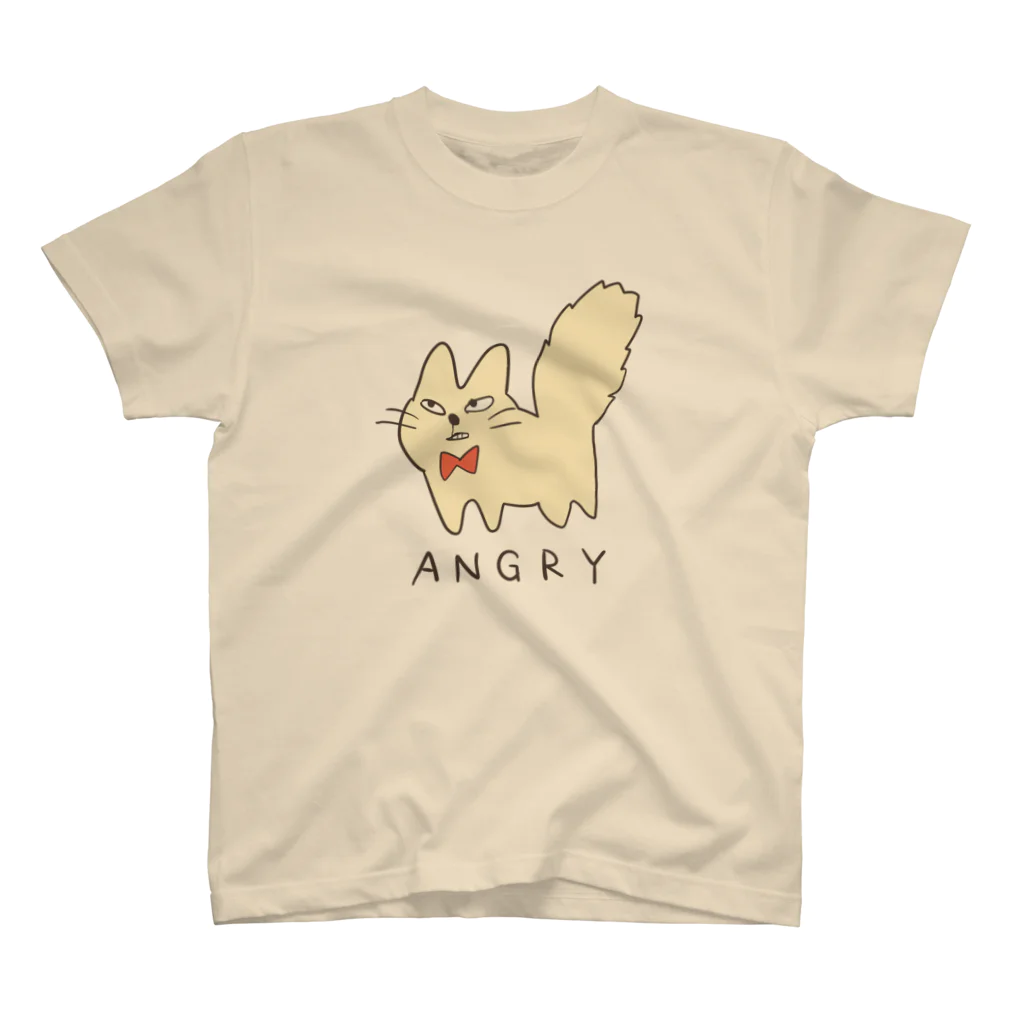 ほいほいダッシュわらさきくんのまぬけなねこ　怒 Regular Fit T-Shirt