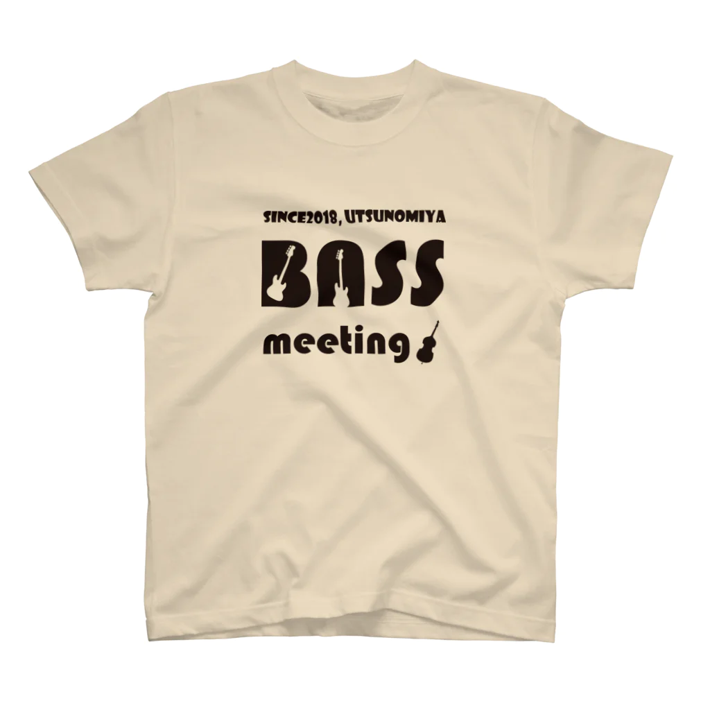 ベース会ONLINE SHOPのBASS MEETING 1（黒ロゴ） スタンダードTシャツ