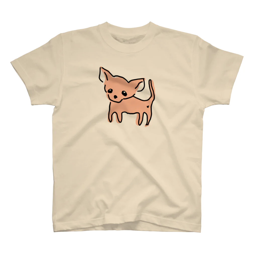 akane_art（茜音工房）のゆるチワワ（オレンジ） Regular Fit T-Shirt