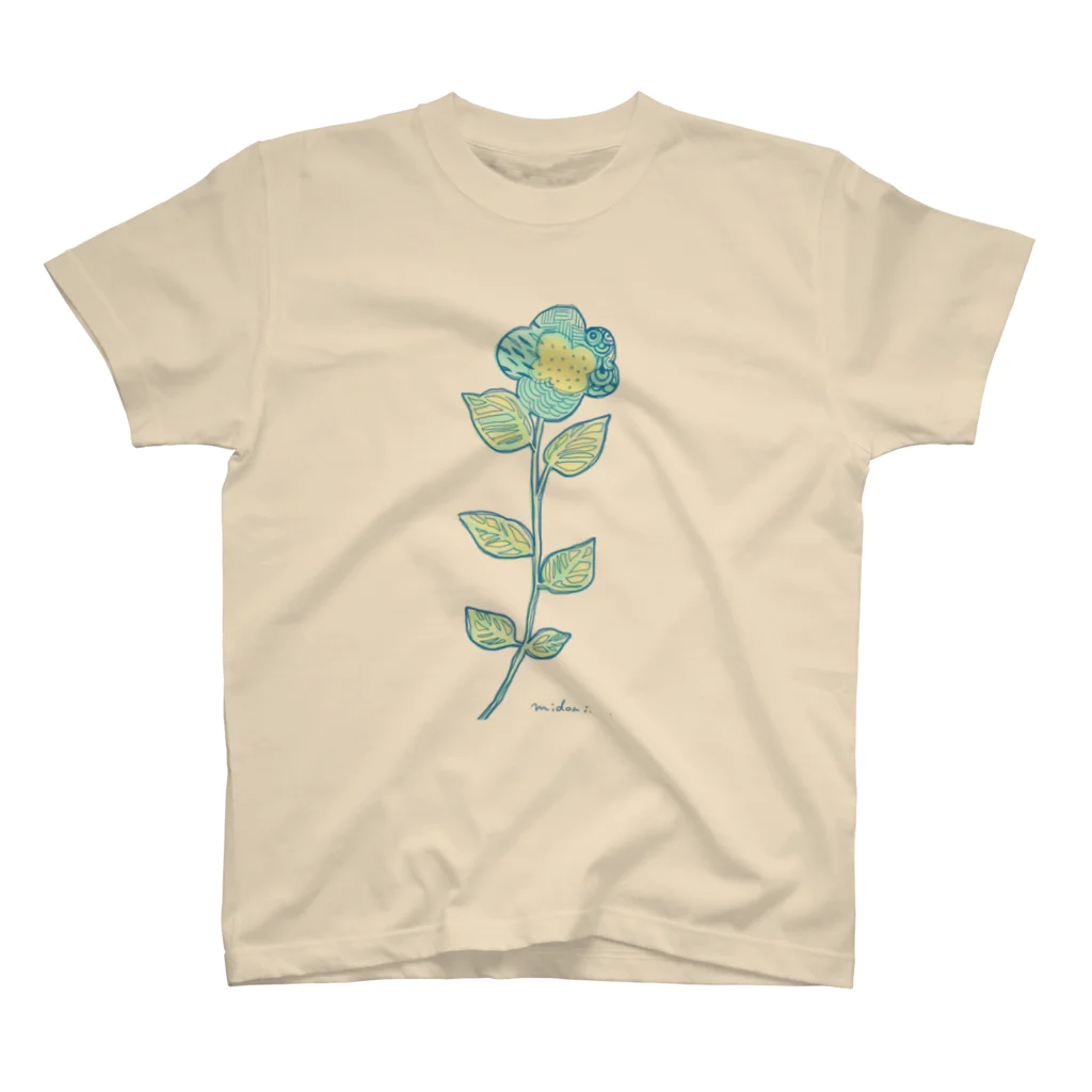  midoriのblueflower スタンダードTシャツ