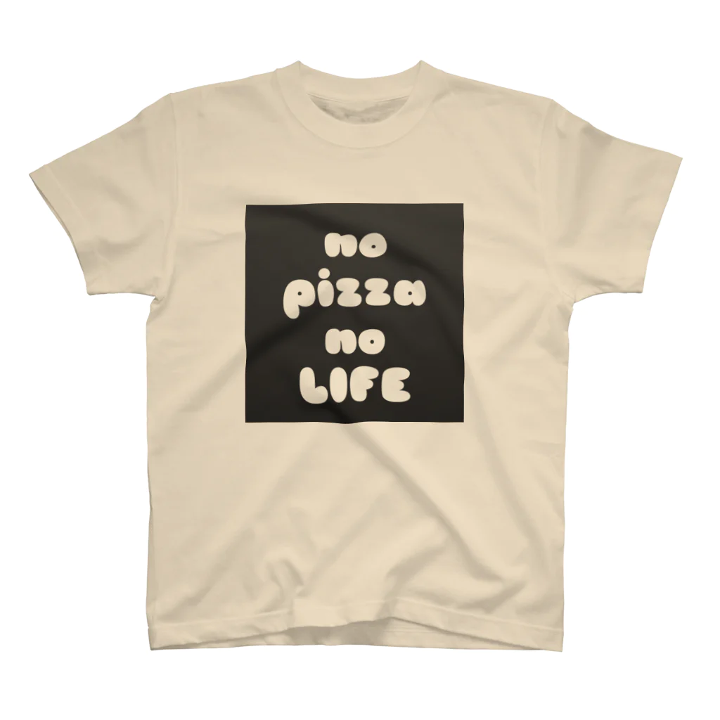 kjm_000131のno pizza no life スタンダードTシャツ