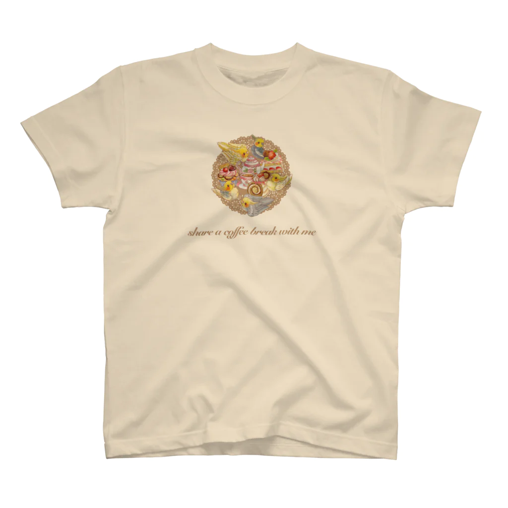 あにまるめいとのコーヒーブレイクオカメインコ スタンダードTシャツ