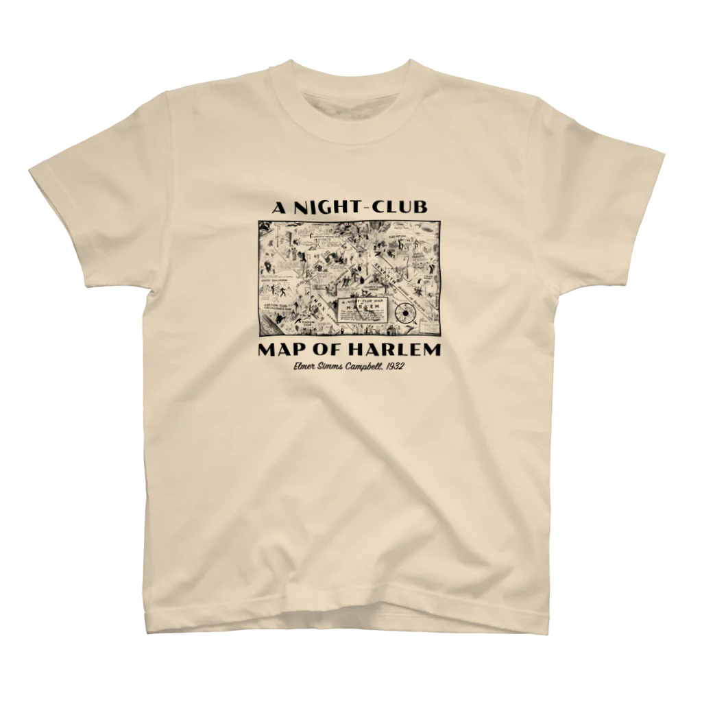 Bunny Robber GRPCのA NIGHT CLUB MAP OF HARLEM スタンダードTシャツ