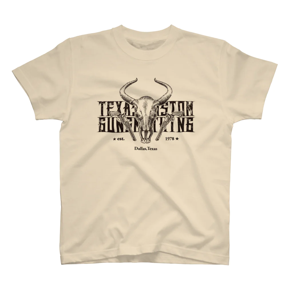 TEXAS CUSTOM GUNSMITHINGのTEXAS CUSTOM GUNSMITHING BULL SKULL_No.3 Regular Fit T-Shirt