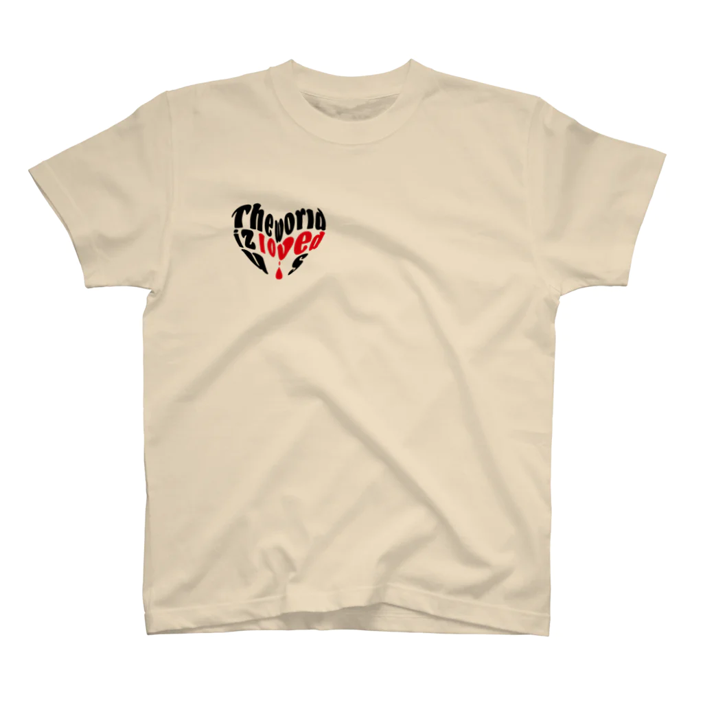 Blue Rose Holic.のlove T-shirt bk スタンダードTシャツ