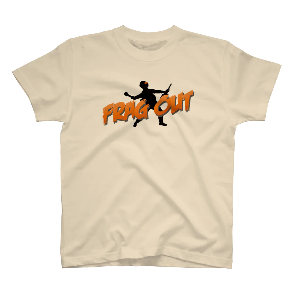 Plastic-Earthの"Frag Out" グレネード投擲 Regular Fit T-Shirt