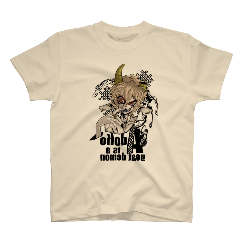 異夜のアトリエの片角山羊の悪魔 Regular Fit T-Shirt