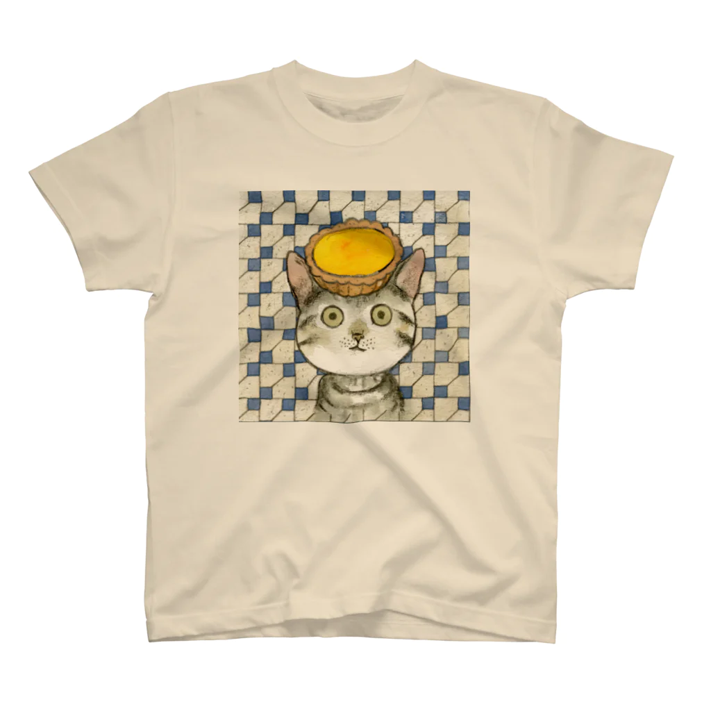 小野寺 光子 (Mitsuko Onodera)のエッグタルト猫 スタンダードTシャツ