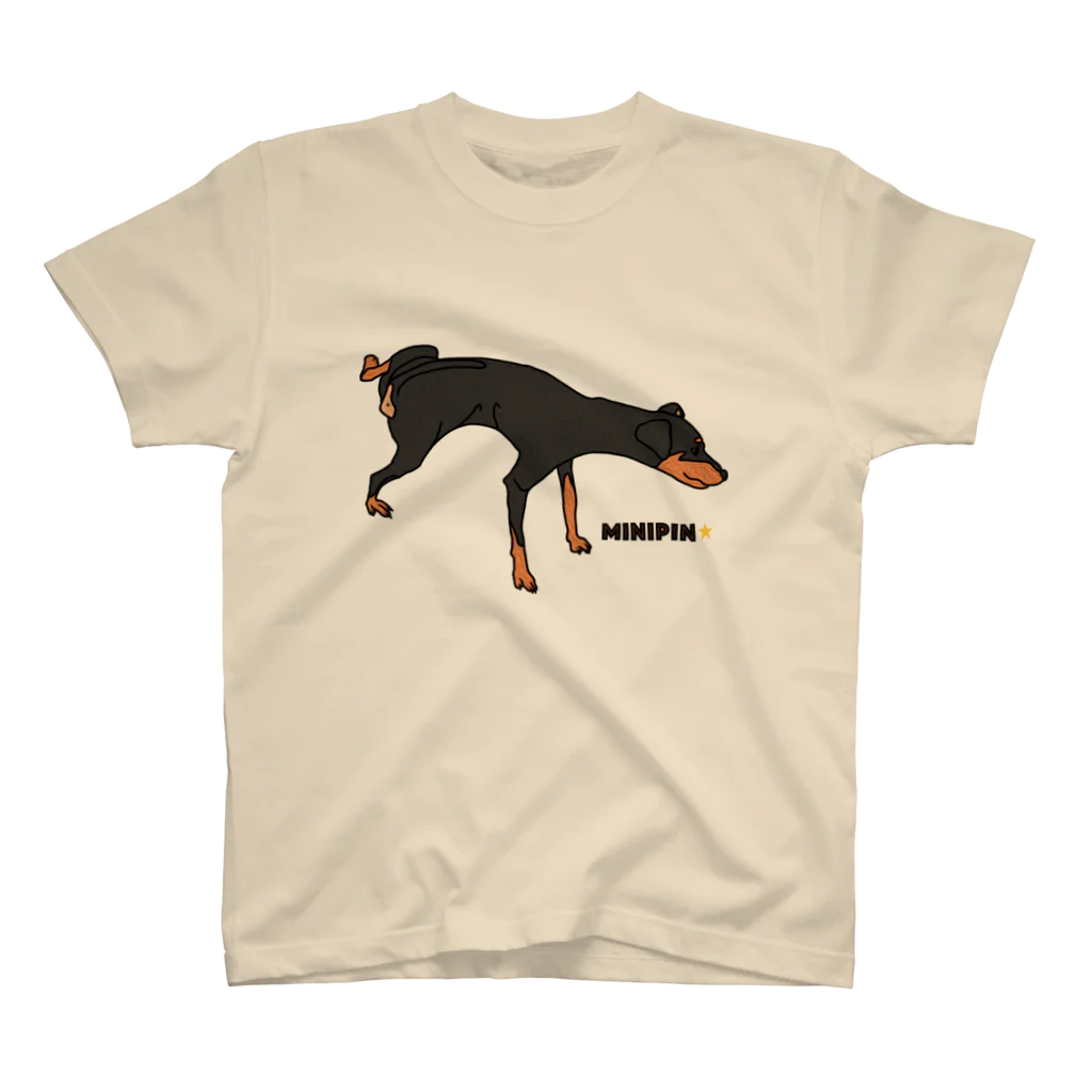 ミニピン クラブ minipin clubのミニチュアピンシャー ミニピン Miniature Pinscher minipin マーキング スタンダードTシャツ