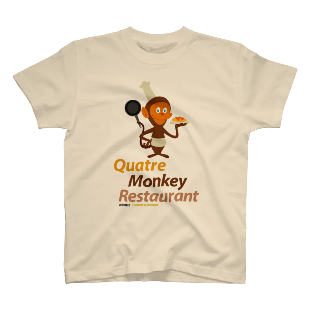 Quatre Illustrationのキャトル・モンキー・レストラン02 Regular Fit T-Shirt