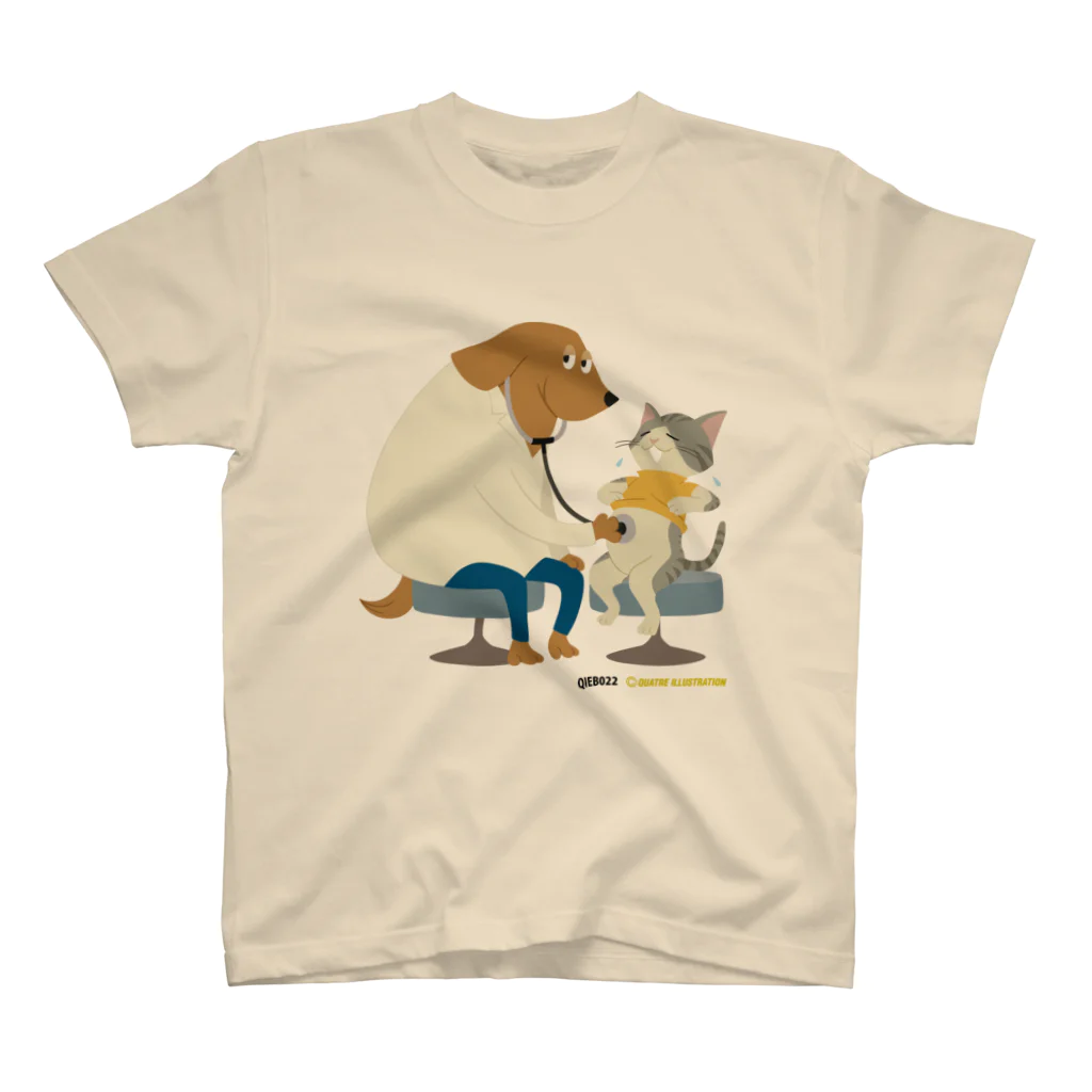 Quatre Illustrationの犬のお医者さん スタンダードTシャツ