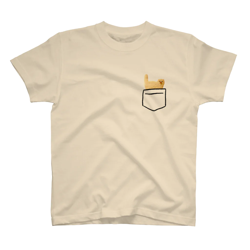 たぬ〜ショップのポケットの中からたぬぴが１つ♩ スタンダードTシャツ