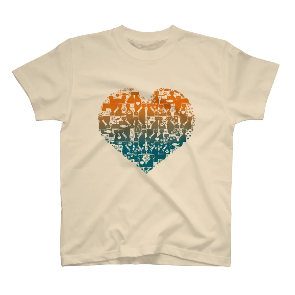 frmeowのCattower High [Orange to Blue] スタンダードTシャツ