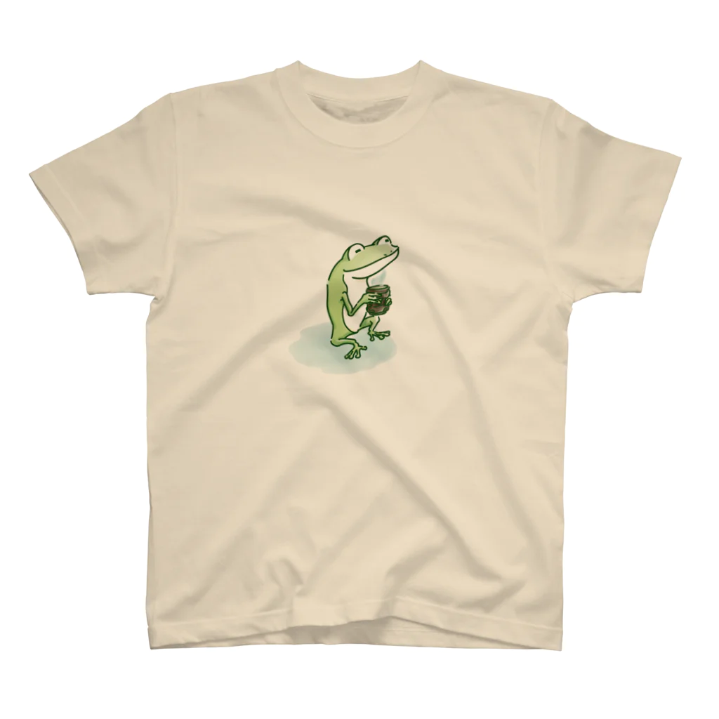 Poooompadoooourの宇田山茶舗(うたやまちゃほ) お茶飲みカエル Regular Fit T-Shirt