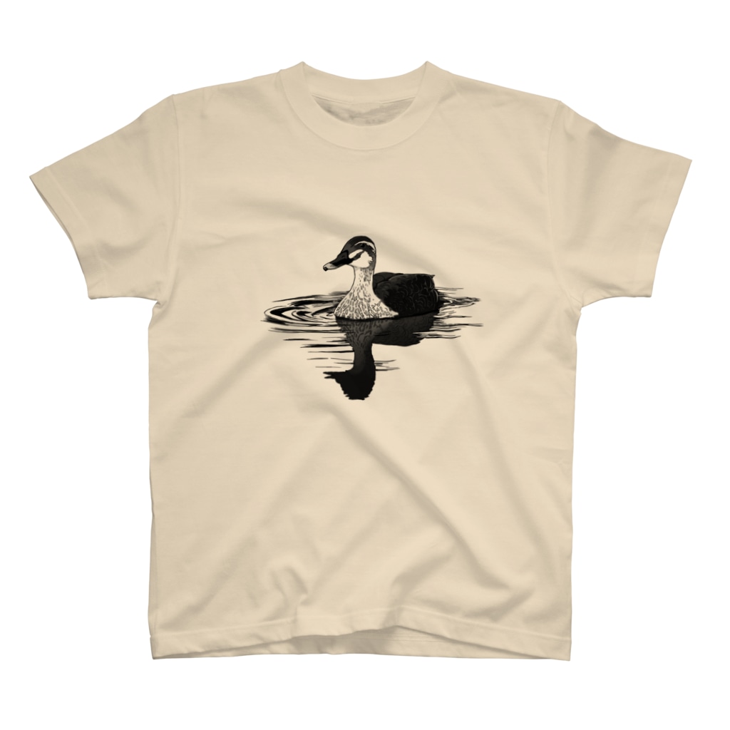 アキヅキのカルガモ（モノクロ） Regular Fit T-Shirt