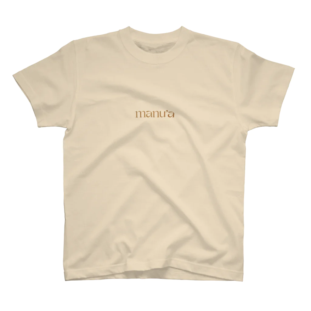 神泉manu'a beer clubのmanu'a letter  W/SIDE Regular Fit T-Shirt