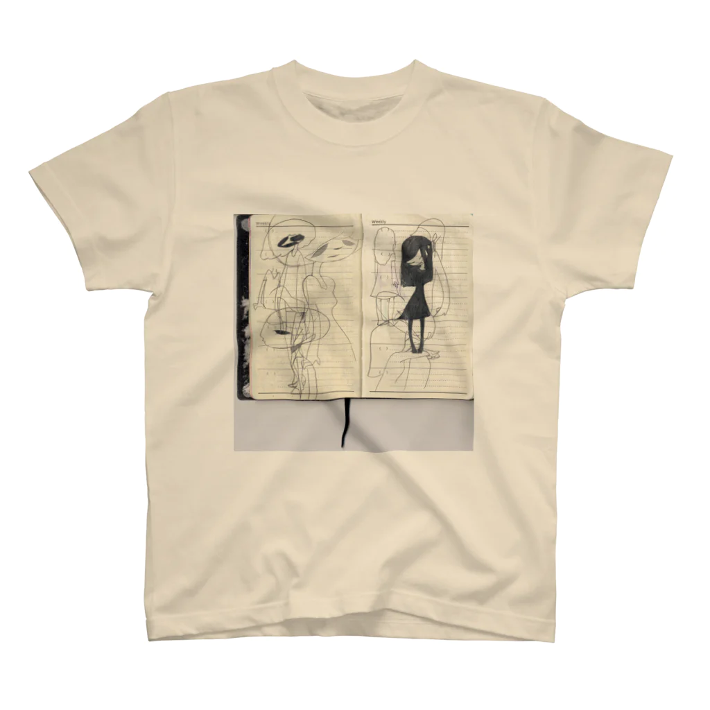 mieyarmの黒い女の子 Regular Fit T-Shirt