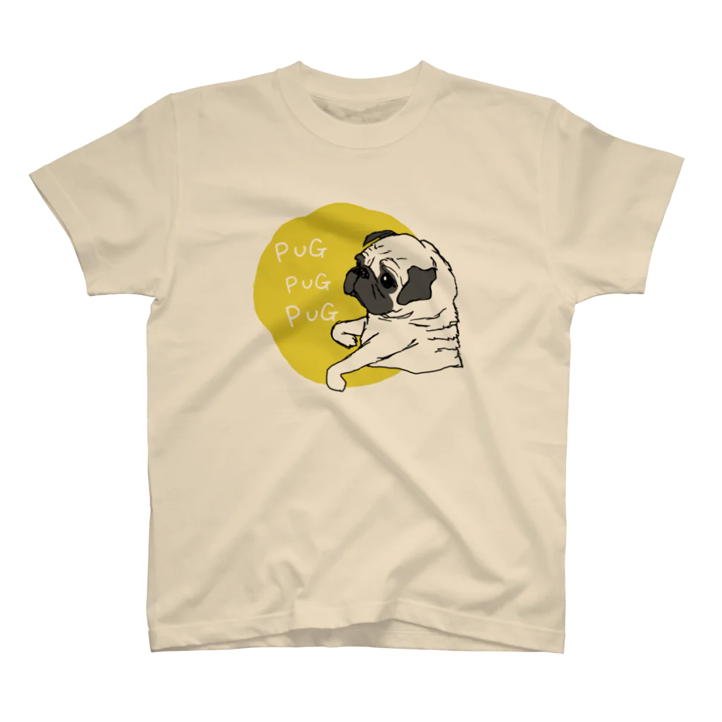 Ayumi HIdakaのPUGPUGPUG フォーン✖️イエロー スタンダードTシャツ