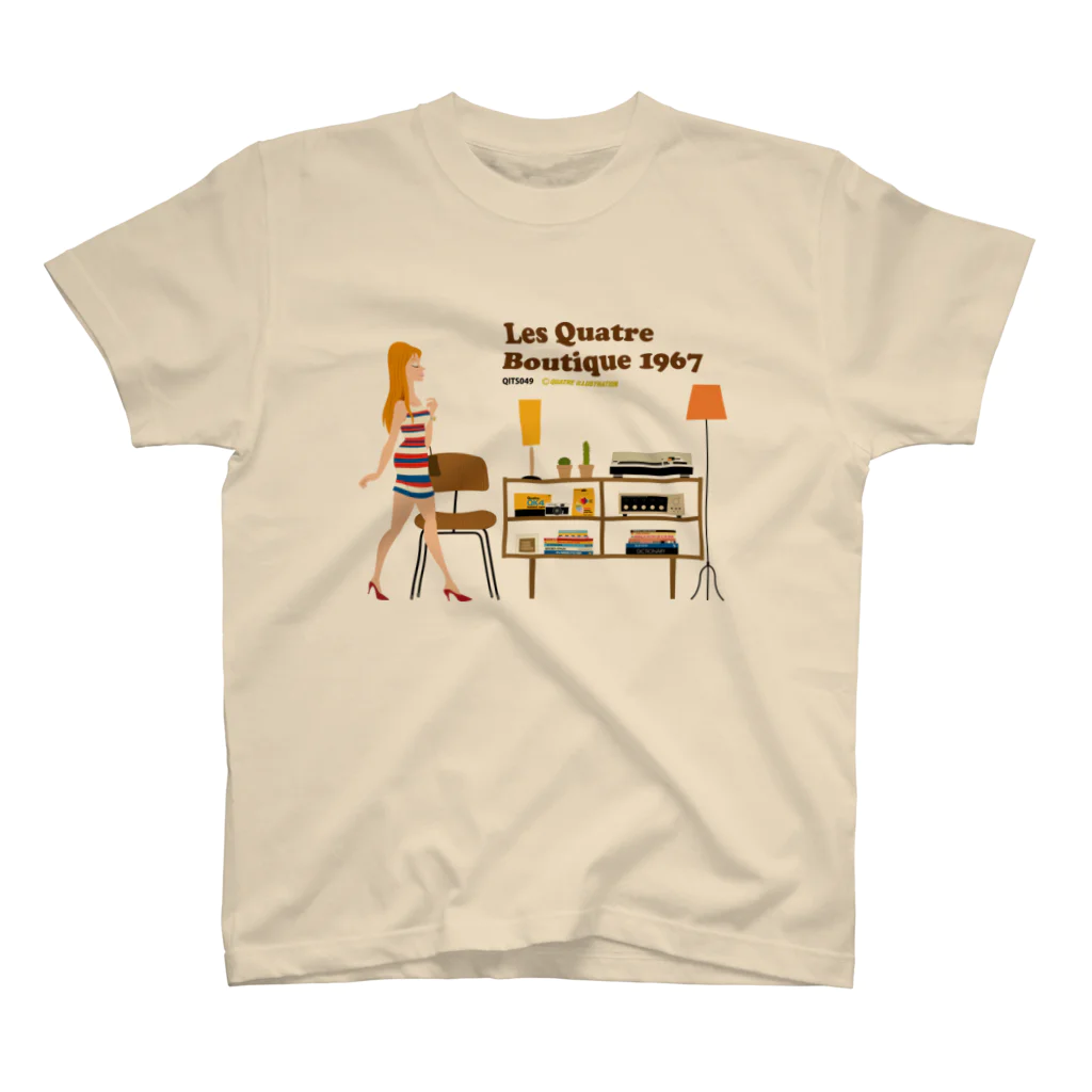 Quatre IllustrationのLQB1967_07_雑貨と女性 スタンダードTシャツ