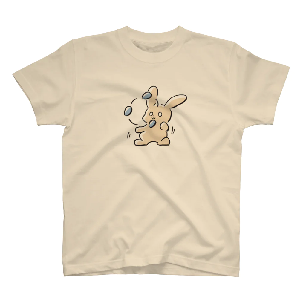 ゆるいどうぶつのゆるジャグリング Tシャツ B スタンダードTシャツ