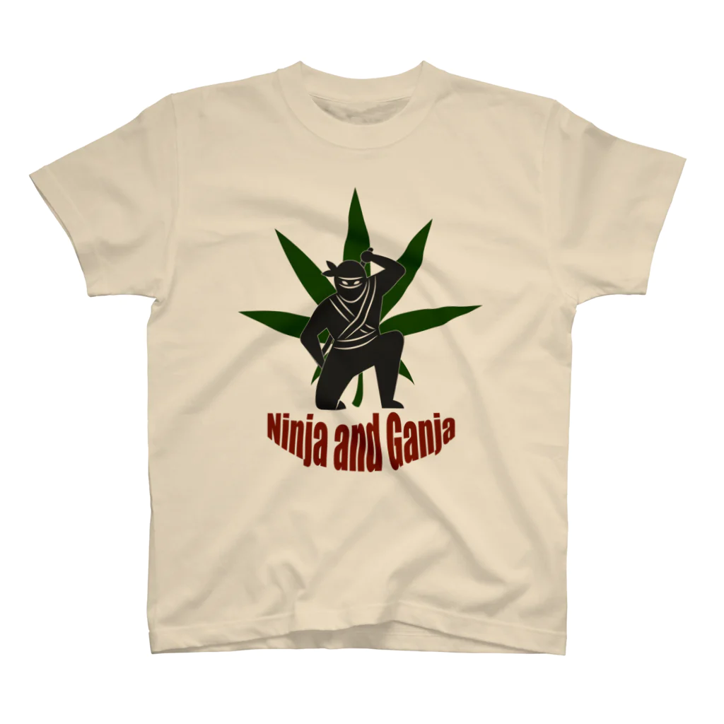 420 MUSIC FACTORYのNINJA and GANJA（忍者とガンジャ） Regular Fit T-Shirt