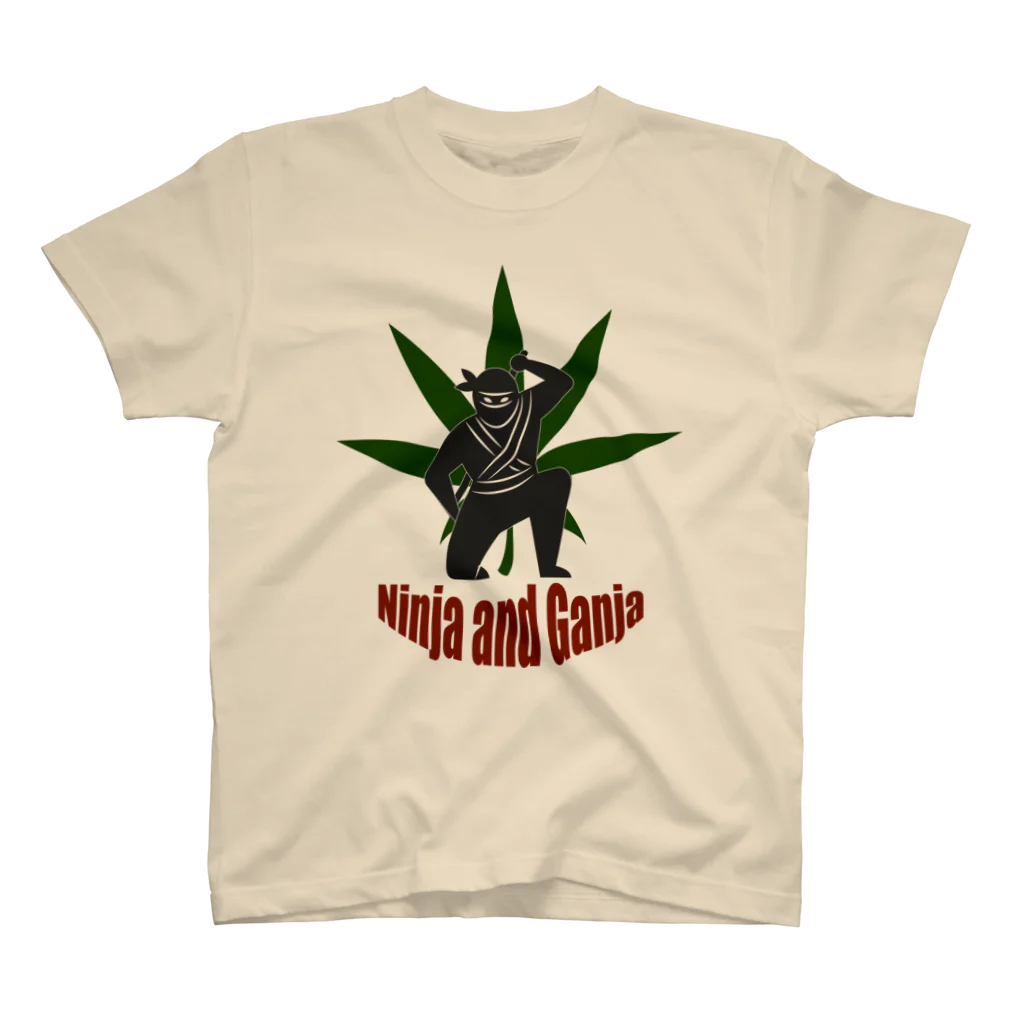 420 MUSIC FACTORYのNINJA and GANJA（忍者とガンジャ） スタンダードTシャツ