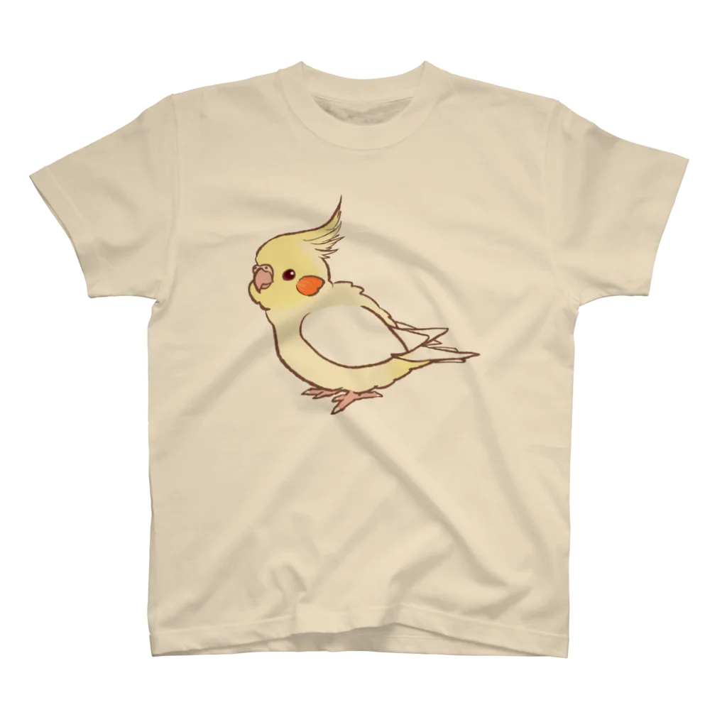 トイトイのオカメインコ（ルチノー） スタンダードTシャツ