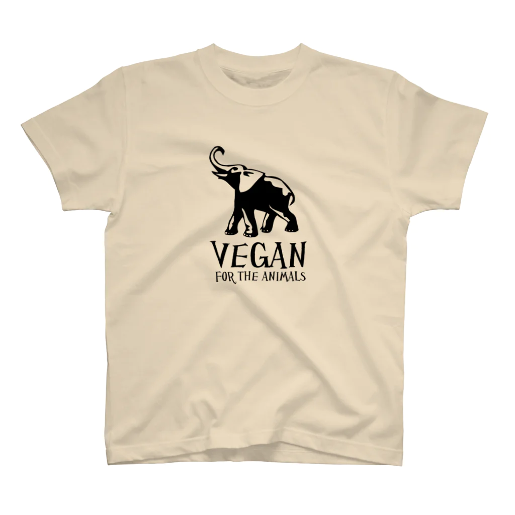 VEGAN SHOP FREEのVEGAN FOR THE ANIMALS スタンダードTシャツ