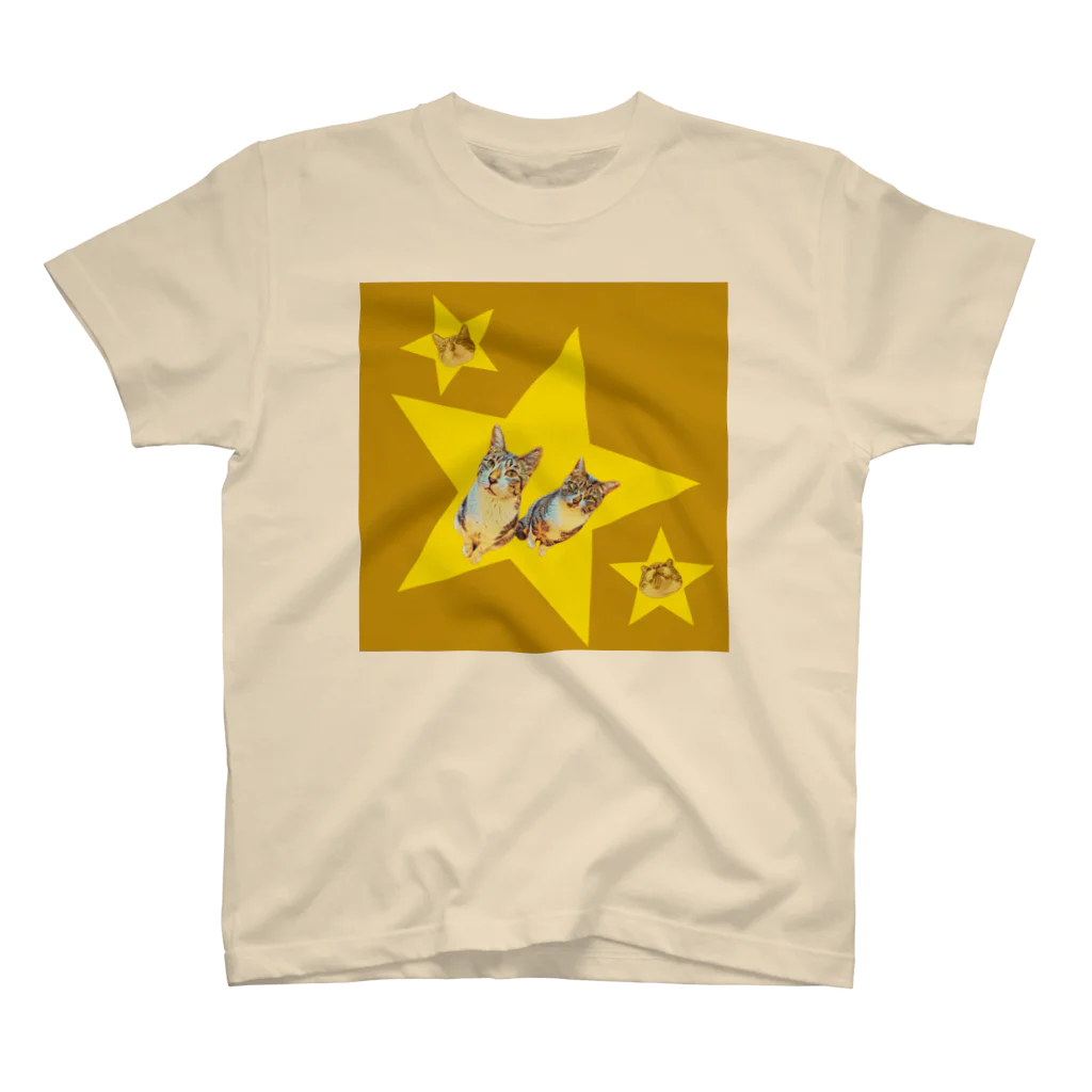 BARUZUKIの星にゃんこ Regular Fit T-Shirt