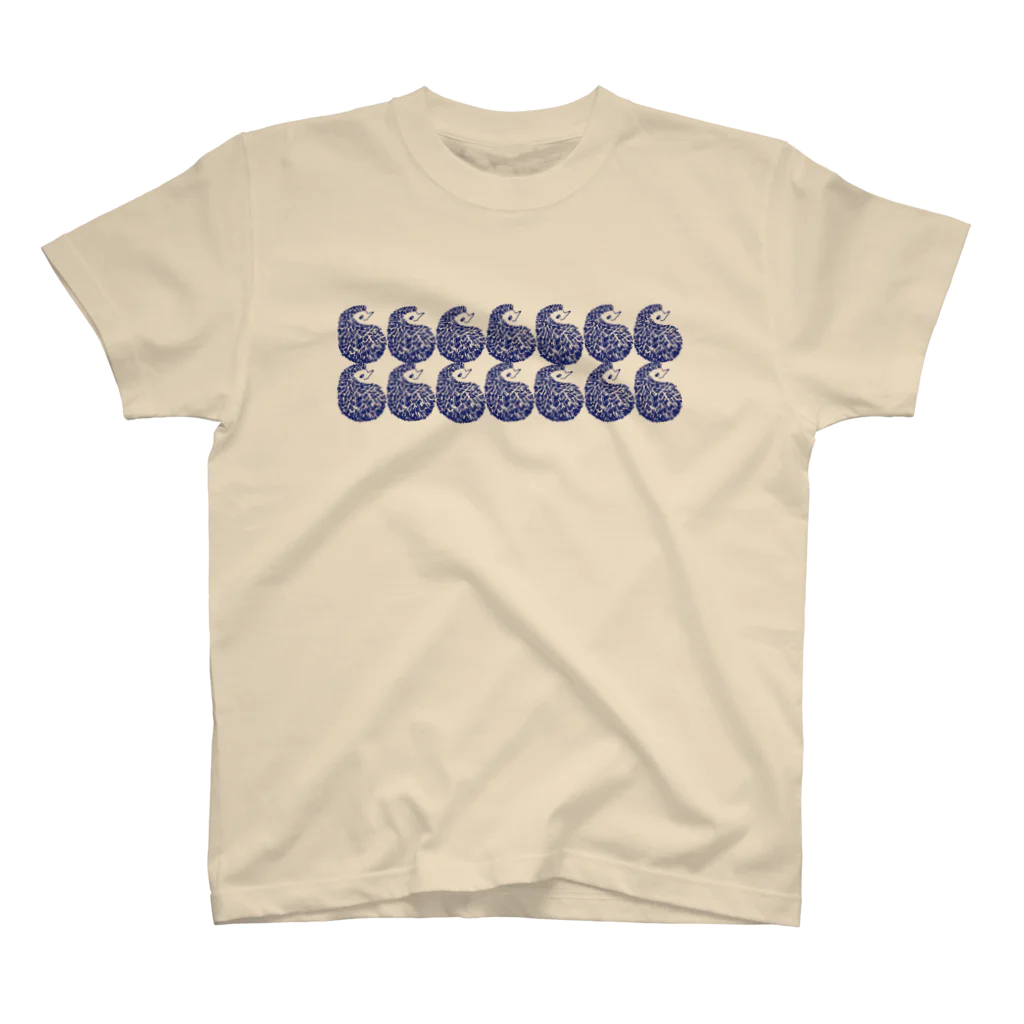 アントの振り返りhedgehog青 Regular Fit T-Shirt