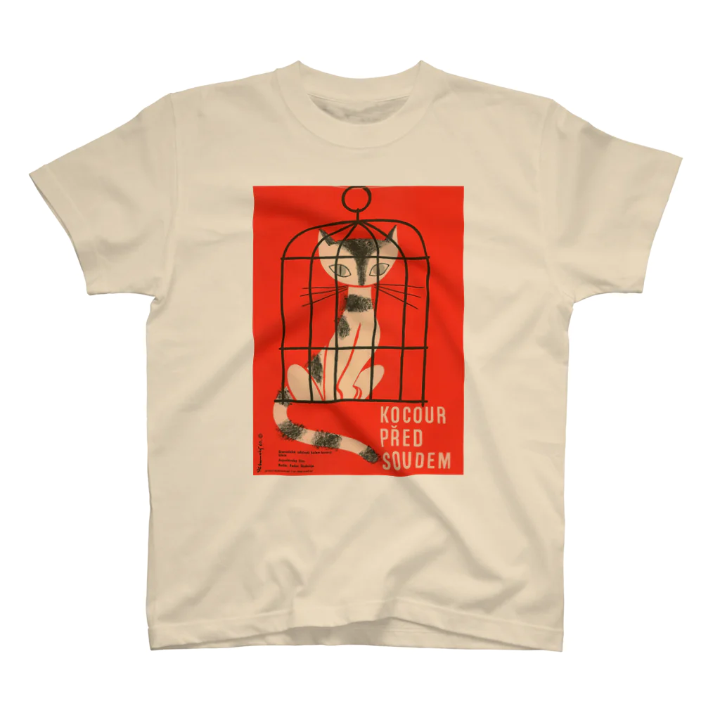 YS VINTAGE WORKSのチェコ　映画「Veliko sudjenje」ポスター　籠猫 スタンダードTシャツ