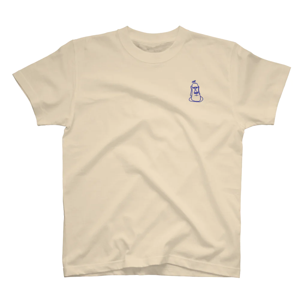 【ハッピー商会】みぃチャンネルの頑張れ！もふ猫みぃ(メッセージロゴ入りA)(青) Regular Fit T-Shirt